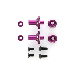 アルミワンピースアクスルシャフト 4mm(For OD/RWD フロント用/パープル) [OD2713]]