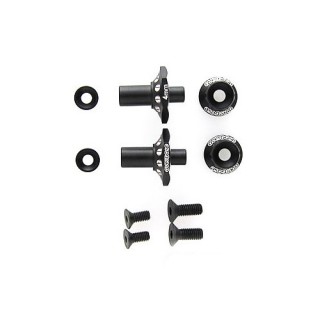 アルミワンピースアクスルシャフト 4mm(For OD/RWD フロント用/ブラック) [OD2715]]