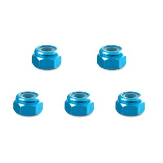 アルミナイロンナット 3mm(ブルー) 5個入 [SGE-03TB]]