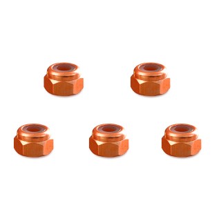 アルミナイロンナット 3mm(オレンジ) 5個入 [SGE-03OR]]