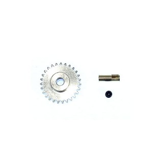 2Φ変換アダプター&06モジュール27T超硬質アルミピニオンギヤ(T3-01用) [STW-27]]
