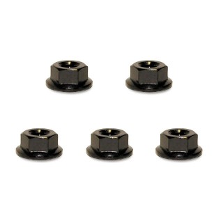 M4 アルミフランジ付セレートナット ブラック 4個入 [SGE-04SBK]]