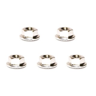 M4 アルミフランジ付セレートナット シルバー 4個入 [SGE-04SS]]