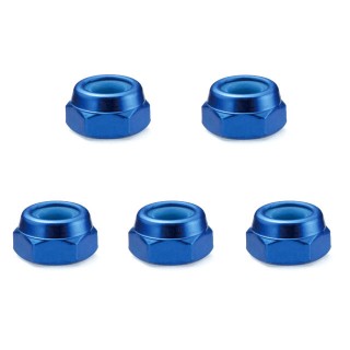 アルミ薄型ナイロンナット 3mm(濃ブルー) 5個入 [SGE-03UBY]]