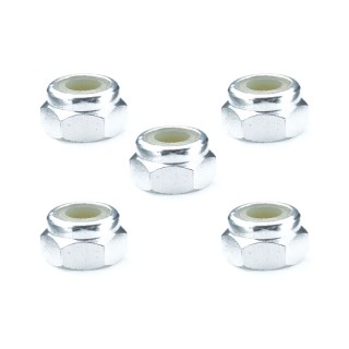 アルミナイロンナット 4mm(シルバー) 5個入 [SGE-04S]]