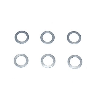 M4アルミカラー0.5t シルバー(内径4mm×外径6mm×厚み0.5mm) 6個入 [SGE-105S]]