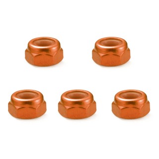 アルミ薄型ナイロンナット 3mm(オレンジ) 5個入 [SGE-03UOR]]
