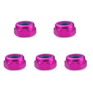 アルミ薄型ナイロンナット 3mm(ピンク) 5個入 [SGE-03UPK]]