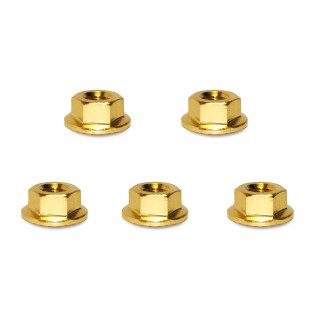 M4 アルミフランジ付セレートナット ゴールド 4個入 [SGE-04SG]]