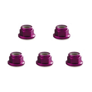 アルミフランジナイロンナット 3mm(パープル) 5個入 [SGE-03FP]]