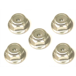 アルミフランジナイロンナット 2mm(シルバー) 5個入 [SGE-02FS]]
