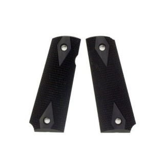 ウッドグリップ M45CQP/DOC(ダイヤチェッカー/ブラック) [AWG-428]]