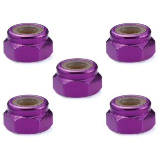 アルミナイロンナット 4mm(パープル) 5個入 [SGE-04P]]