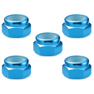アルミナイロンナット 4mm(ライトブルー) 5個入 [SGE-04TB]]