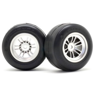 F-1用ゴムタイヤ φ63mmサイズ リア タイプR1(スリックタイヤ) 2個入 [No.24023]]