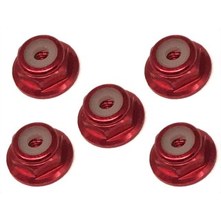 アルミフランジナイロンナット 2mm(レッド) 5個入 [SGE-02FR]]