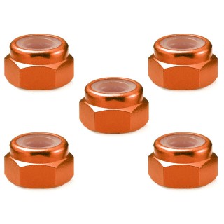 アルミナイロンナット 4mm(オレンジ) 5個入 [SGE-04OR]]