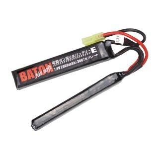 BATON Airsoft 電動ガン用リポバッテリーE 7.4v2000mAh(45C - 30C) セパレート [BAS-LP2S200SEP]]