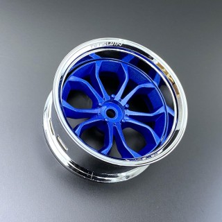 SUPER RIM_SET(Deep-SPIDER_ブルーメタリック×RIM01_クローム) 2個入り [TT-7775]]