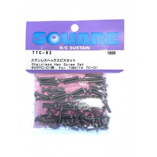 ステンレスヘックスビスセット(タミヤTC-01用) [TTC-62]]