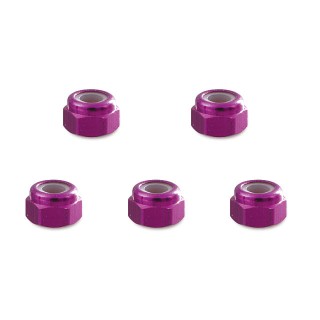 アルミナイロンナット 3mm(パープル) 5個入 [SGE-03P]]