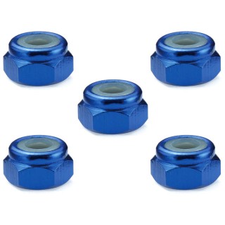 アルミナイロンナット 4mm(濃ブルー) 5個入 [SGE-04BY]]