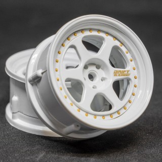 Drift Element II 3Pオフセット可変式ホイール(Tri White / Gold Rivets) [DE-204]]