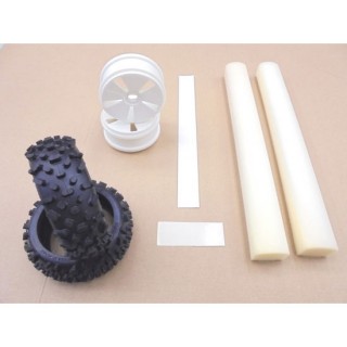 ハイトラクションタイヤSセット(ソフト/ホワイト/2pcs) [AMR-W5646S-W]]