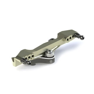 アルミ湾曲スライドラックステアリングセット Type-2(For Vacula II/GALM/ブラック) [OD2711b]]