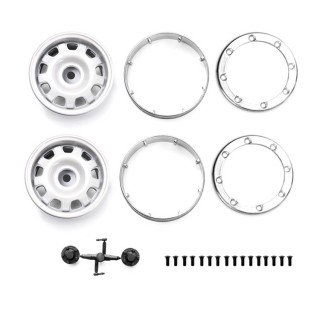 1.9インチロックフルメタルホイール ホワイト(2個入り) [AKG0130KW]]