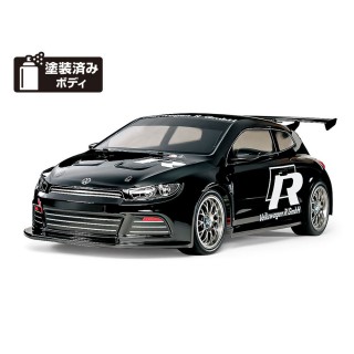 1/10RC フォルクスワーゲン シロッコGT 塗装済みブラックボディ(TT-01シャーシ TYPE-E) [47452]]