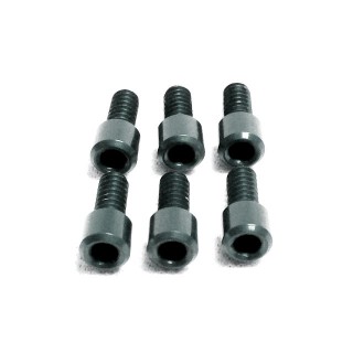 1/12 リヤタイヤ取り付け用7075マシンカットビス ガンメタ(2mmHEX仕様) [OPT-0080G]]