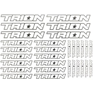 切れてるTRIONロゴデカール薄型 ホワイト(2シート) [TR-LDWU]]