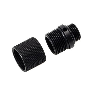 11mm正ネジ-14mm逆ネジアダプター BKカバー [BAS-B-11-14-BK]]