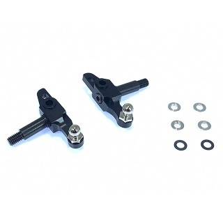 アルミナックル(ブラック)　トレール4mm タミヤDT-02/DT-03用 [SDT-35BK]]