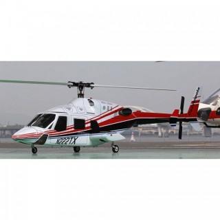 ※送料特大※ Bell222 90(700)クラスヘリ用 スケールボディ(レッド) [CAS-11105]]