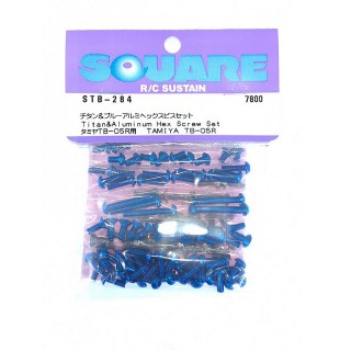 チタン&ブルーアルミヘックスビスセット TB-05R用 [STB-284]]
