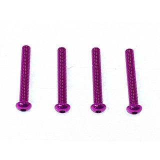 70-75ジュラルミンヘックスボタンビス 2.6×18(ピンク) 4本入 [NAR-2618PK]]
