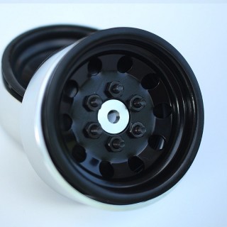 1.9インチ ビードロックフルメタルホイール ブラック [AK0100]