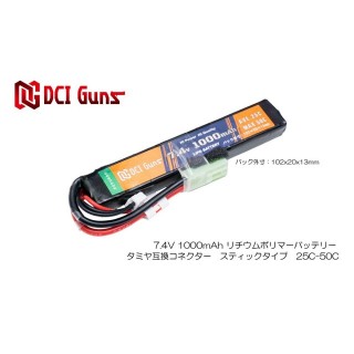 DCI Lipo 7.4V1000mAh25C タミヤ互換 [DCI-25C-1000-2S1P-TMY]]