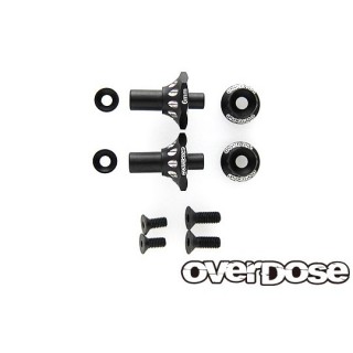 アルミワンピースシャフト 6mm OD/RWD フロント用/ブラック [OD2718b]]