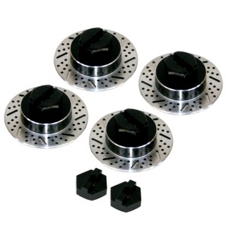 TT02ブレーキディスク付ホイルアダプターV2 BK [TT02-23V2-BK]]