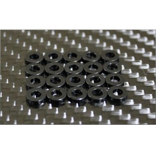 高精度アルミスペーサーセット ブラック(0.5、0.75、1.0、1.5、2.0mm)各10個 [MI-3S-K10-SET]]