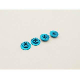 M4アロイ 大径薄型セレートナット (T-Blue) 4pcs [HS-48664]]