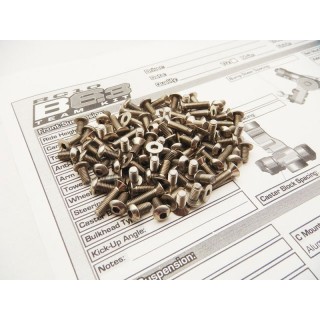 チタンヘックススクリューセット(アソシB6.3/B6.3D用) [HS-48671]]