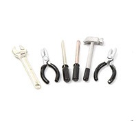 スケールパーツ 金属製 工具セット ブラック [AKGAX0118D]]