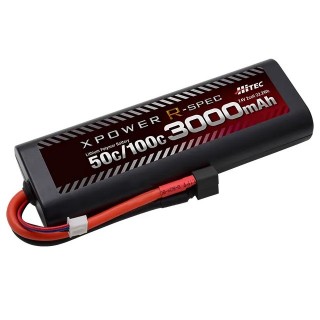 XPOWER R-SPEC 7.4V3000mAh50C ラウンド T型コネクター [XPR3000-RD]]
