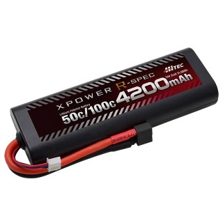 XPOWER R-SPEC 7.4V4200mAh50C ラウンド T型コネクター [XPR4200-RD]]
