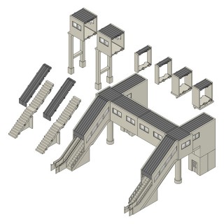 マルチ跨線橋エレベーター付セット [4073]]