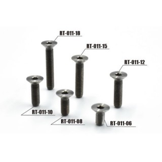 SPMチタン製 M3×18mm フラットヘッド スクリュー(4個入) [RT-011-18]]